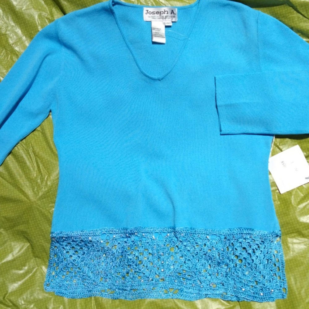 Joseph A blue top